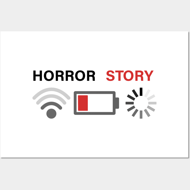 Horror Story No Wifi Wall Art by ScienceCorner